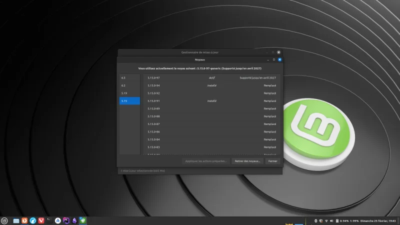 Gestion des noyaux Linux avec Mint
