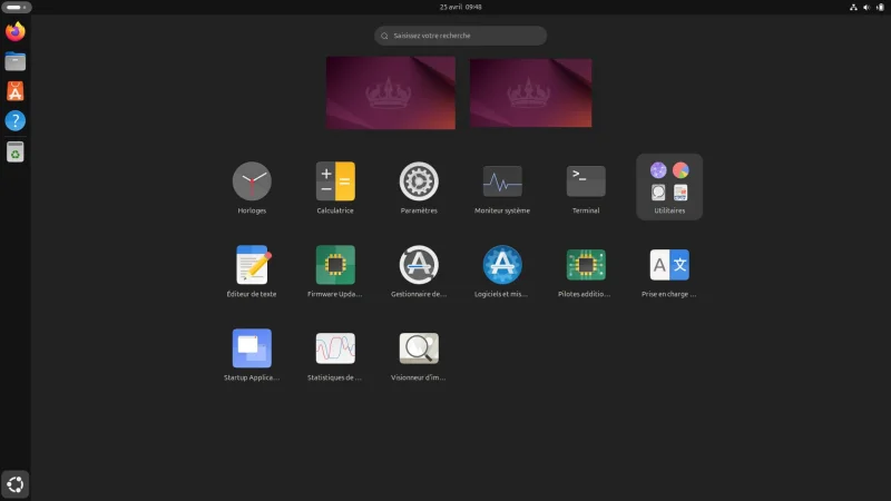 Applications pour l'installation minimale de Ubuntu 24.04