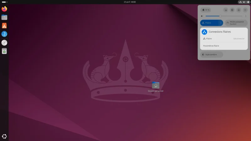 Réglages rapides avec Gnome 46
